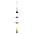 thumbnail image 1 of Inteprter Decoración de habitación de metal - Campanas de viento elegantes Materiales exquisitos Decoración elegante Buena decoración Decoración del hogar 3 campanas oro verde, 1 of 6