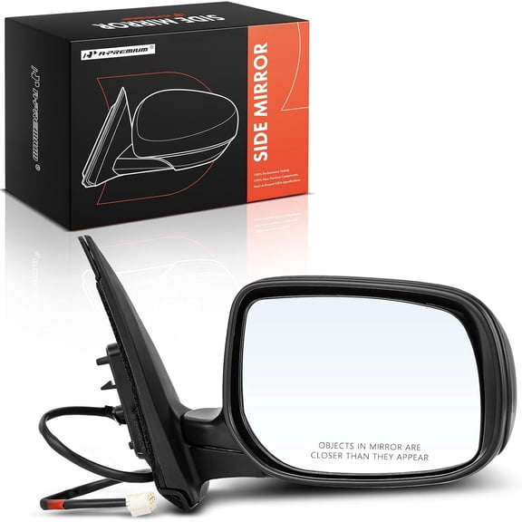 A-Premium Passenger Side Power Door Mirror - Compatible with Toyota Corolla 2009 2010 2011 2012 2013 - Non-Heated Folding Black Outside Rear View Mirror - Replace# 87910-12C40