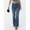 thumbnail image 3 of EMMIOL Women's Mid-High Waist Stretchy Flare Jeans Light Wash Bell Bottom Denim Pants Y2K Trendy Vintage Jeans, 3 of 7