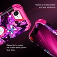 thumbnail image 5 of Casetego for iPhone 16E 5G Case,Glow In The Dark Cute Fashion Blue Crystal Butterfly,Heavy Duty Shockproof Protective Stylish iPhone 16E Phone Case For Women Girls Gifts,Rose Red Butterfly, 5 of 8