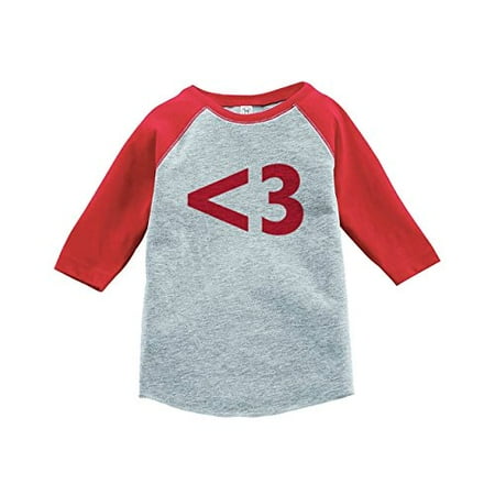 

Kids <3 Heart Happy Valentine s Day Red Raglan - 4T
