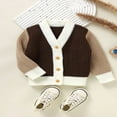 thumbnail image 3 of Pull Tricoté pour Bébé avec Manches Longues Chaudes et Cardigan à Boutons, 3 of 8