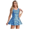 thumbnail image 1 of Kaerm Robe Mini Élégante Sans Manches avec Miroir Scintillant pour Femmes Robe de Cocktail Soirée Clubwear Bleu TTG, 1 of 4