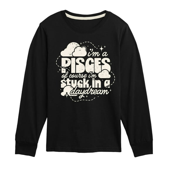 Instant Message - I'm A Pisces Daydream - Toddler & Youth Long Sleeve Graphic T-Shirt