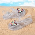 thumbnail image 7 of CYRBOKO Jelly Sandals for Toddler Girls, Beach Closed Toe Soft Soled Summer Shoes Silver Size 7(Toddler), 7 of 7