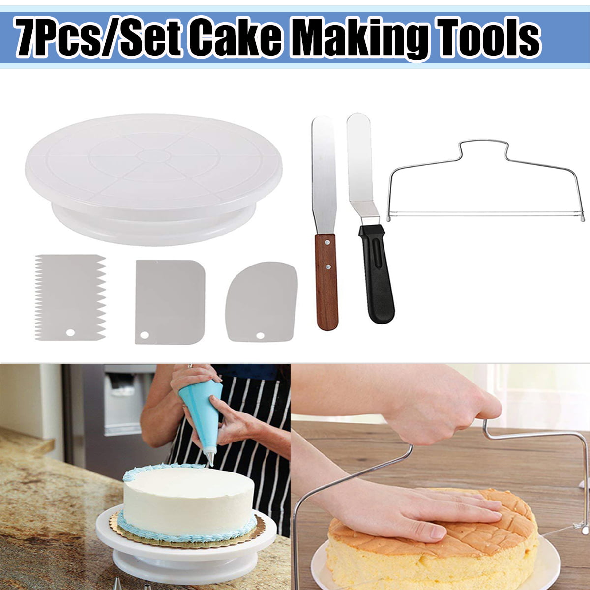 Support Lift Turn Cake Rise Cake with Turntable sweet decorations