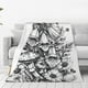 thumbnail image 1 of Balery Monochrome Botanical Illustration Manta de Felpa Suave y Acogedora – Cobija de Franela Aterciopelada para Cama, Lavable y Cálida para Sofá, Mascotas, Transpirable-40"x30", 1 of 7