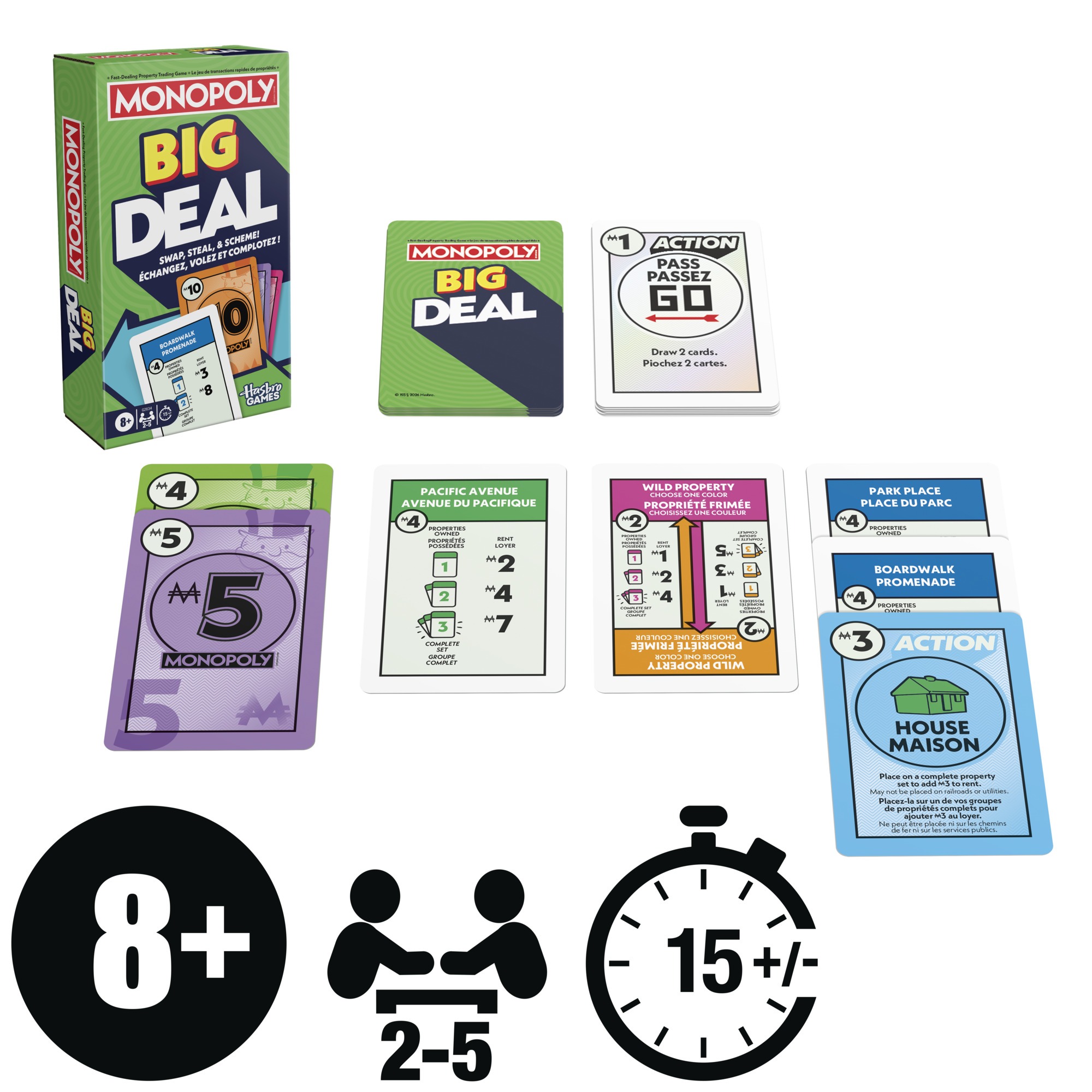 Monopoly Big Deal Card Game with Oversized Cards photo 7