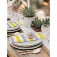 thumbnail image 5 of Yellow Grey Cloth Napkins Set of 8 Reusable Dinner Napkins, Farmhouse Watercolor Modern Geometric Cocktail Napkin Washable Table Napkins for Wedding/Holiday Party/Baby Shower 20"x20", 5 of 7