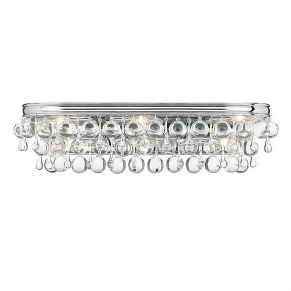 Six Light Bathroom Lights in Minimalist Style 23 inches Wide By 6 inches High-Polished Chrome Finish Bailey Street Home 49-Bel-1626723