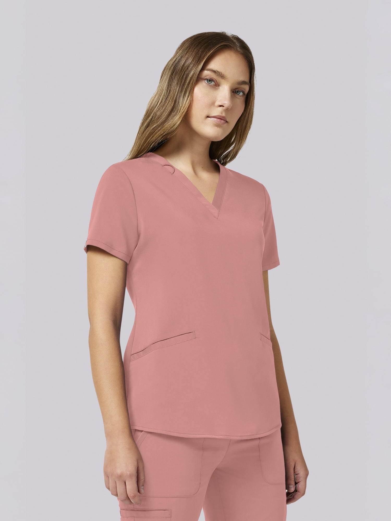 Scrubstar Ultimate Women’s Antimicrobial Welt Pocket V-Neck Scrub Top, Sizes XS–3XL