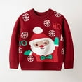 thumbnail image 5 of Christmas Sweaters for Women Cozy Winter g_irls Knit Sweater Festive Santa Pattern Soft Yarn Pullover Top For Toddlers And k`ids Holiday Outfit Ugly Christmas Sweaters, 5 of 9