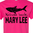 thumbnail image 4 of Inktastic Welcome Back, Mary Lee Great White Shark Grungy Text T-Shirt, 4 of 5