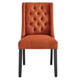 thumbnail image 6 of Modway Baronet Button Tufted Fabric Dining Chair in Orange, 6 of 8