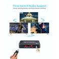 thumbnail image 4 of 4K HDR HDMI Switch, AUBEAMTO 3 Ports 4K 60Hz HDMI 2.0 Switcher Selector with IR Remote, Supports Ultra HD Dolby Vision, High Speed (Max to 18.5Gbps), HDR10, HDCP 2.2 & 3D, 4 of 7