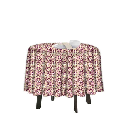 

eloria Chintz Printed Round Table Cloth Resistant Washable Decorative Table Cover for Dining Table