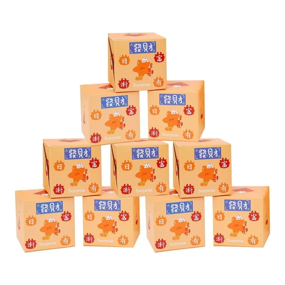 Clearance Surprise Gift Box Explosion for Money - 2025 Newly Money Gift Box Explosion with Confetti - Pop Out Folding 6 Bounces Explosion Gift Box - Cash Gift Idea for Women Men Kids (Yellow-10pcs)