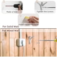 thumbnail image 2 of 6 ganchos de pared dobles, minimalistas, resistentes, de aleación de zinc, para entrada, dormitorio, baño, ganchos multiusos, tornillos incluidos, níquel JM, 2 of 5