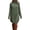 Army Green 08, variant on Karymi Wedding Guest Dresses for Women Turtleneck Sweater Dress, Long Sleeve Oversized Loose Fit Side Split Hem Warm Casual Shift Dresses