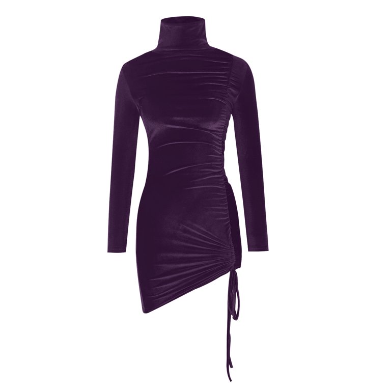 purple y2k dress Vintage Y2K Fredericks Of Hollywood Dress- Mini - Halter - Purple