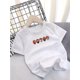 thumbnail image 1 of Strawberry Graphic Print, Girls' Casual & Comfy Crew Neck Short Sleeve Cotton T-shirt for Spring & Summer, Girls' Clothes for Outdoor Activities, 1 of 6