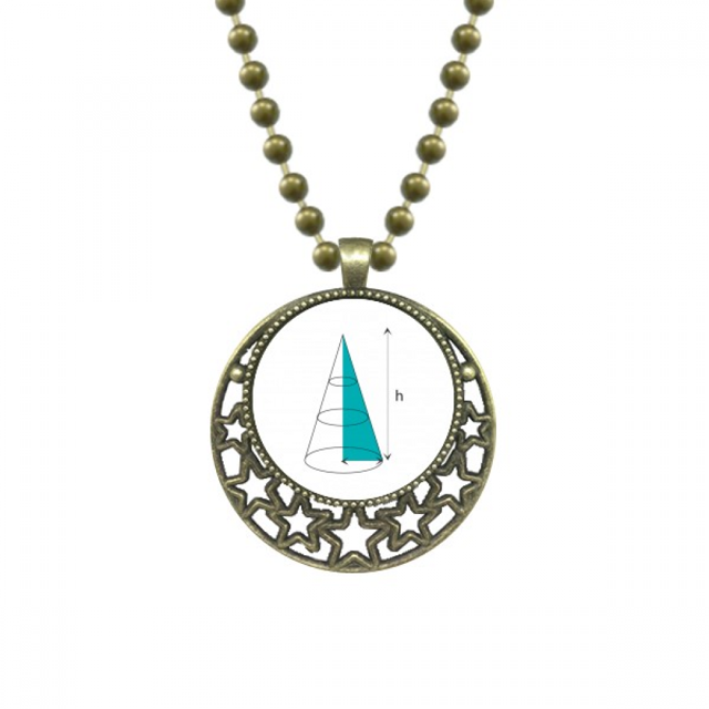 Altura de matematicas zona cono de volumen Colgante Estrella Collar Luna Cadena Joyas Unbranded M
