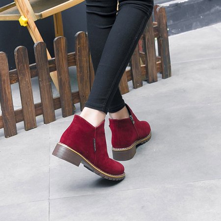 low heel martin boots