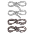 thumbnail image 1 of Cuerdas de zapato de cristal de 4 piezas Uxcell de 47" de longitud, cuerdas de zapato brillantes para zapatillas, blancas y grises transparentes, 1 of 6