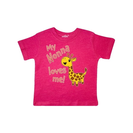 

Inktastic My Nonna Loves me- cute giraffe Gift Toddler Boy or Toddler Girl T-Shirt