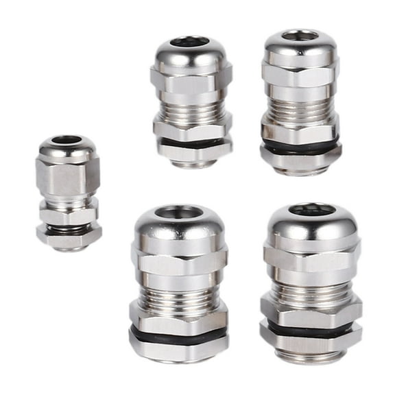 BESTONZON Cable Gland Connector Copper Nickel Plated 5Pack 1.0In