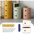 thumbnail image 4 of Small Bedside Table, Round Small Bedside Table With Storage Space, Simple Small Furniture Cabinet For Living Room, Couch,bedroom, 4 of 5