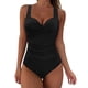 thumbnail image 1 of Gibobby Trajes de Baño Mujer Traje de baño de 1 pieza para mujer, traje de baño Sexy con realce, traje de baño de cintura alta, traje de baño de entrenam(Negro,G), 1 of 5