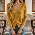 thumbnail image 6 of Vivianyo HD V Neck Cardigan Sweaters for Women, Long Sleeve Button Down Fall Sweaters for Women, Size XS-XL, 6 of 7