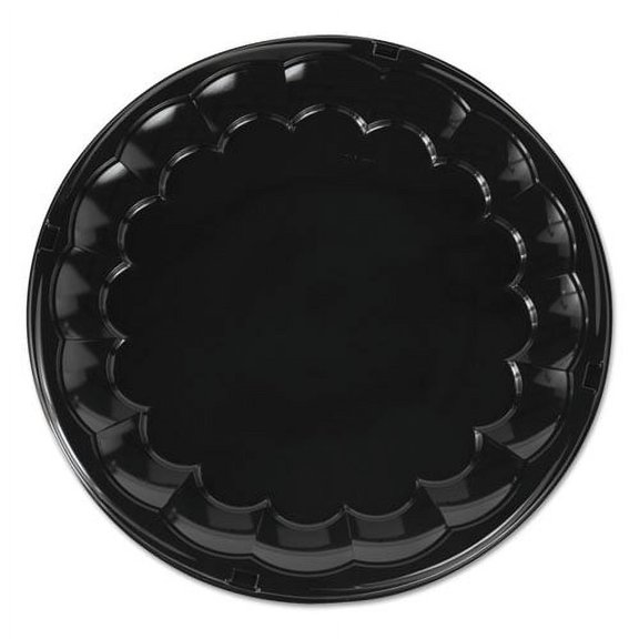 Pactiv SmartLock CaterWare Trays Plastic Black 16" dia 50/Carton 9816KY
