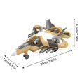 thumbnail image 3 of Pull Back Plane Toy for Kids with Stunt Rotating Deforming Aircraft Playset Inertia Sliding Toy for Fine Motor Skill Yellow, 3 of 4