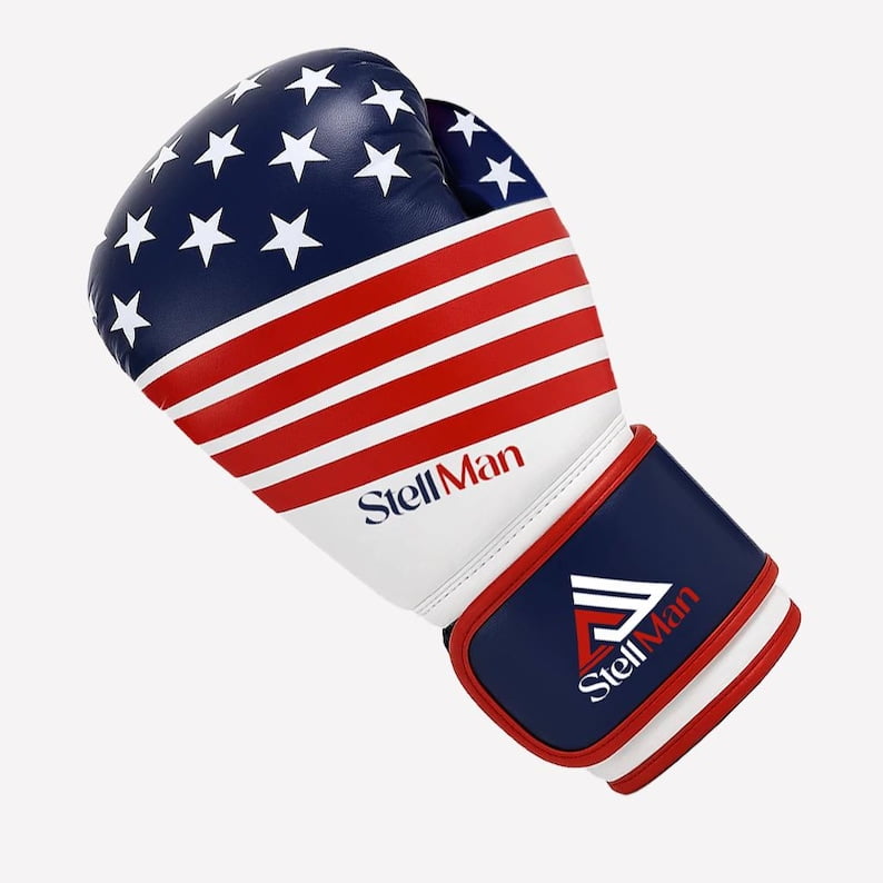 StellMan American Flag Boxing Gloves for Training Sparring and Heavy Bag Work