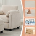 thumbnail image 4 of RIAFUN Single Sofa with Ottoman, Corduroy Accent Armchair Convertible Sectional Couch for Living Room Bedroom Reading Room, Beige, 4 of 6