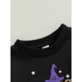 thumbnail image 6 of GXFC Toddler Baby Girls Halloween Sweatshirt Infant Girls Fall Long Sleeve Witch Print Pullovers Tops Newborn Girls Halloween Costume 0-3T, 6 of 8