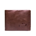 thumbnail image 5 of Contact's Men's Trifold Wallet, Genuine Leather Vintage Wallet with Zipper Coin Pocket ,Valentine Gift, Brown, 5 of 11