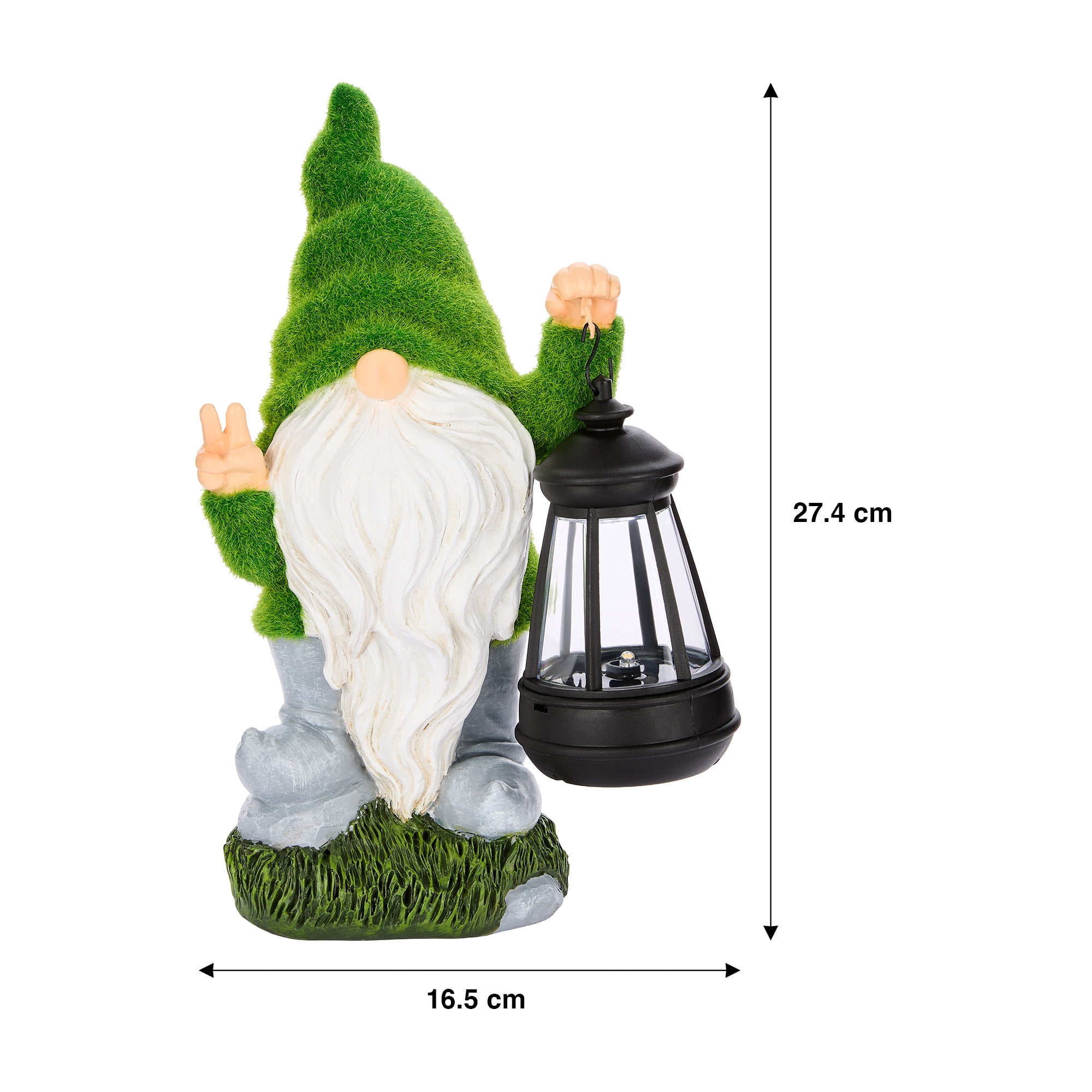 Mainstays Solar Gnome Statue with Lantern