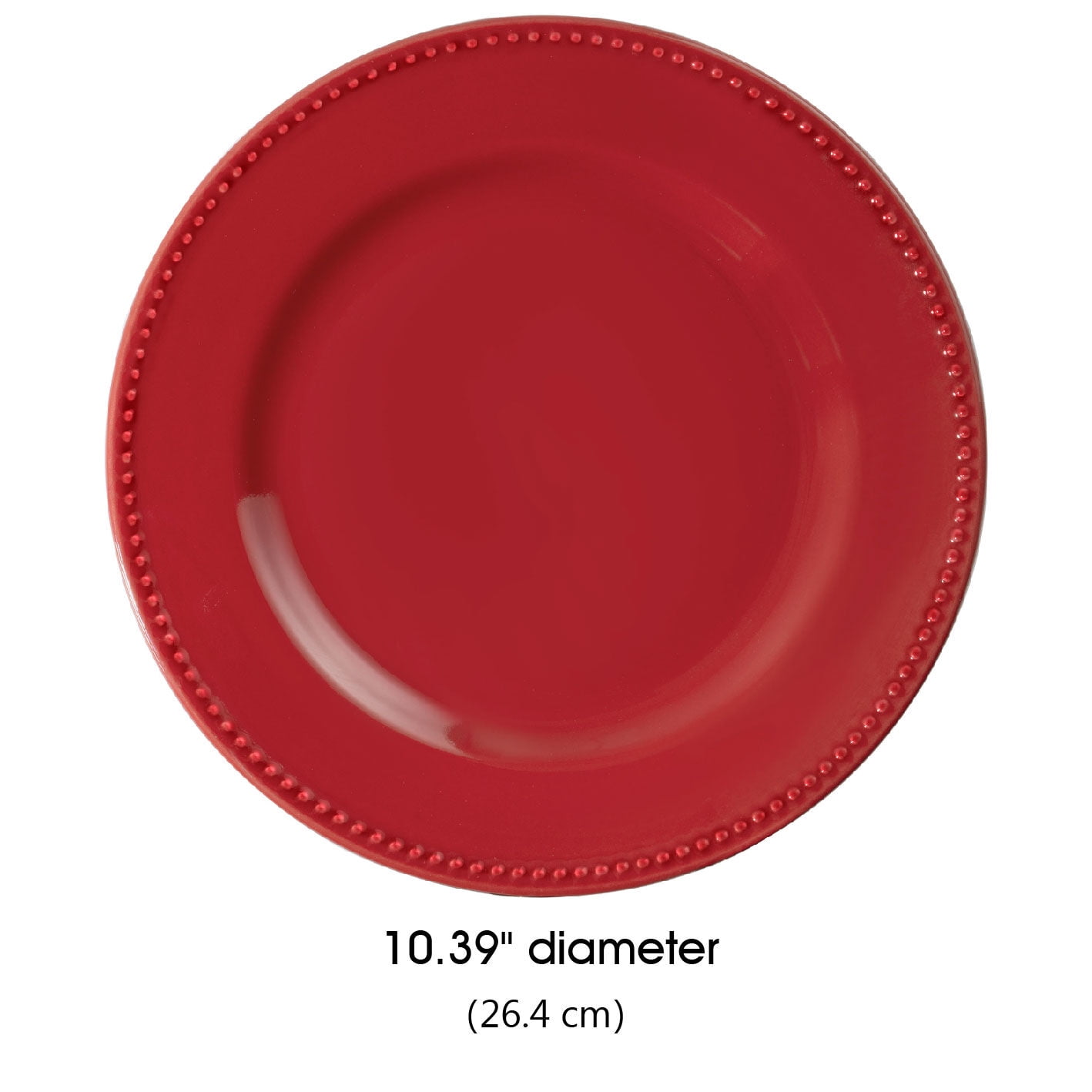 Mainstays Stonerware Brynn red 10.39 inch dinner plate