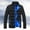 Blue, variant on Lilgiuy Men's Puffer Jacket Down Jacket Casual Solid Color Long Sleeve Stand Neck Zip Up Winter Warm Parka Bubble Coats for Tennis Basketball