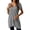Grey, variant on Tunic Tops for Women Summer Short Sleeve V Neck Irregular Hem Casual Plain Long T Shirts with Pockets