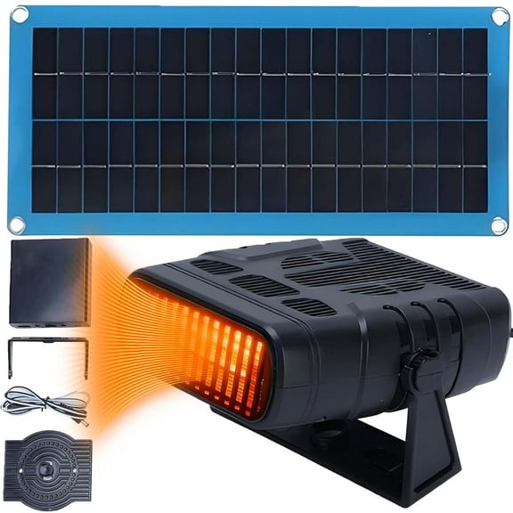 30W Solar Heater for Chicken Coop – Overheat Protection, Warm Wind, Ideal for Pet House Drying & Heating