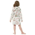thumbnail image 7 of FORMRS Niños Bathrobe Unisex Hooded Robe Soft Plush Pajamas Sleepwear, Size 10-12T, Nordic Christmas House, 7 of 7