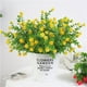 thumbnail image 5 of 1 Ramo de Flores Artificiales para Exteriores, Arbustos Verdes, Decoración de Porche de Jardín, Amarillo, 5 of 5