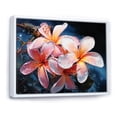 thumbnail image 2 of Designart "Paradise of Plumeria Flowers III" Floral Floater Framed Wall Decor, 2 of 7