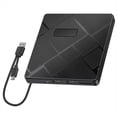 thumbnail image 1 of Unidad de DVD/CD Externa USB 3.0 Tipo C, 5 en 1, Reproductor y Grabadora de DVD con Ranuras SD/TF y USB, Unidades Ópticas., 1 of 5