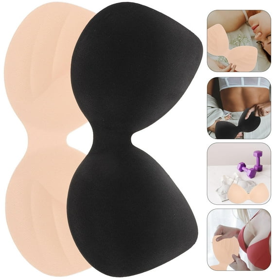 UPOUART 2-Pack Cotton Bra Pads Replacement for Sports Bras, Removable and Comfortable Inserts for Women