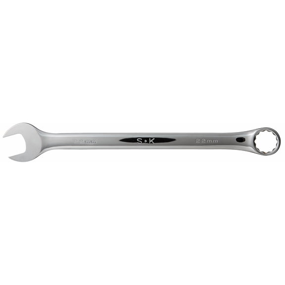 SK Tools USA 22MM, Long Pattern, 12 Point, SuperKrome Combination Wrench , 88522 CA3